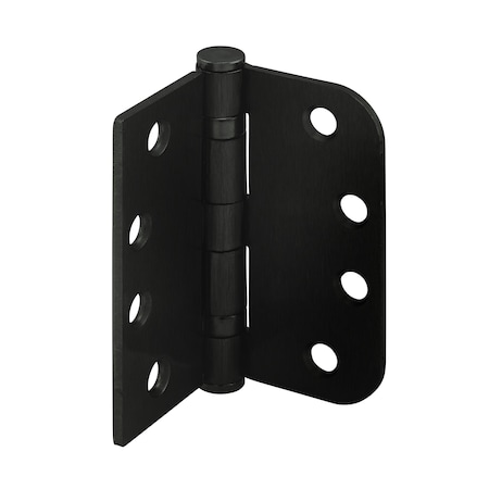 Prime-Line Door Hinge Commercial Smooth Pivot, 4 in. w/ Square & 5/8 in. Corners, Matte Black 3 Pack U 1157383